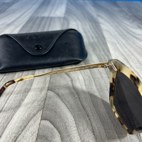DIFF Becky IV CT-BB189 Glasses Cat‎ Eye Cream Tortoise Polarized  56-16-145 main image 4